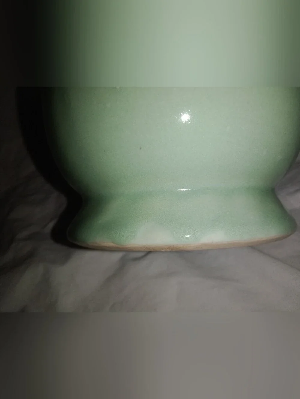 Vintage Ceramic Seafoam Green Wave Vase Planter USA Brush McCoy 6 7/8